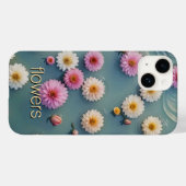 Kleur Bloemen Monogrammed Hoesje- Mate iPhone Case (Achterkant (horizontaal))