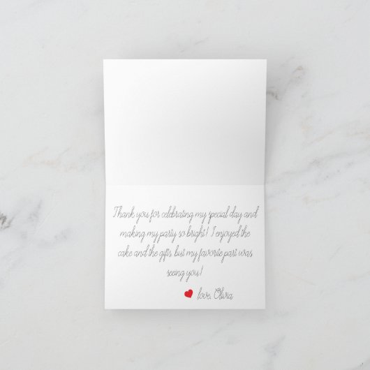 Kleur BloggerVerjaardag Bedankkaart (Binnen)