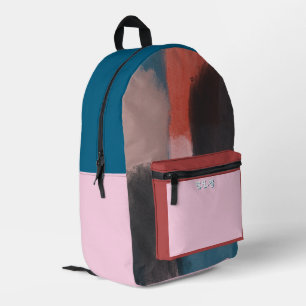 Kleur blok Abstract Kleurrijke Terug naar School Bedrukte Rugzak