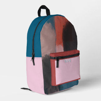 Kleur blok Abstract Kleurrijke Terug naar School Bedrukte Rugzak