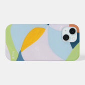 Kleur blok Abstracte Kunst Aangepaste Monogram Eer iPhone 15 Case (Achterkant horizontaal)