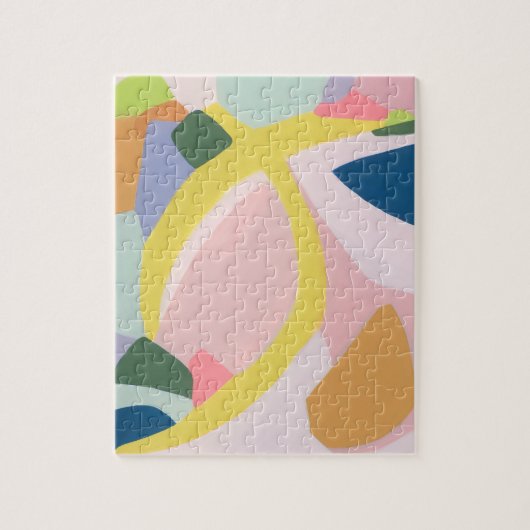 Kleur Blok Abstracte Kunst Unieke Vakantie Cadeau Legpuzzel (Verticaal)