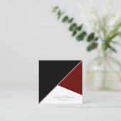 Kleur Blok Advocaat/Advocaat Sjabloon QR Code Vierkante Visitekaartje (Staand voorkant)