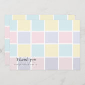 Kleur Blok Baby shower Dank u kaart (Voorkant / Achterkant)