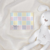 Kleur Blok Baby shower Dank u kaart