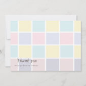 Kleur Blok Baby shower Dank u kaart (Voorkant)
