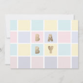 Kleur Blok Baby shower Dank u kaart (Achterkant)