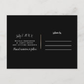 Kleur Blok Crème Ivoor Zwart Leopard Cheetah Aankondigingskaart (Achterkant)