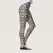 Kleur Blok en Bloemen Leggings (Rechts)