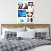 Kleur Blok Familie Liefde 8 Fotocollage Genoemd Canvas Afdruk (Insitu (Slaapkamer))