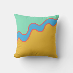 Kleur Blok Goud Blauw Groen Kussen
