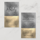 Kleur Blok Gouden Zilveren Folie Visitekaartje (Voorkant / Achterkant)