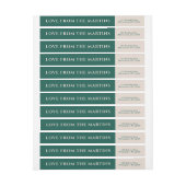 Kleur Blok Groen en Blush Skinny Mail Label (Vel)