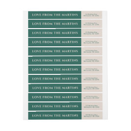 Kleur Blok Groen en Blush Skinny Mail Label