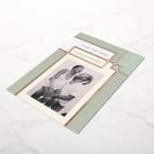 Kleur Blok Mid Century Modern Save the Date Folie Uitnodiging (Gedraaid)