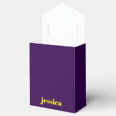 Kleur blok minimalistische aangepaste naam bedankdoosjes (Geopend)