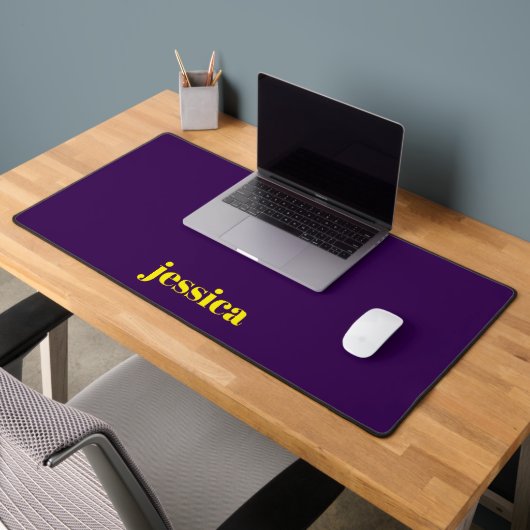 Kleur blok minimalistische aangepaste naam  bureaumat (Kantoor 2)