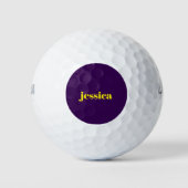 Kleur blok minimalistische aangepaste naam golfballen (Voorkant)