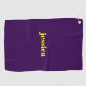 Kleur blok minimalistische aangepaste naam  golfhanddoek (Horizontaal)