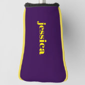 Kleur blok minimalistische aangepaste naam golfheadcover (Draai 90)