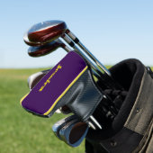 Kleur blok minimalistische aangepaste naam golfheadcover (Insitu)