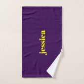 Kleur blok minimalistische aangepaste naam handdoek (Handdoek)
