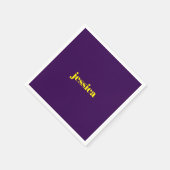 Kleur blok minimalistische aangepaste naam servet (Hoek)