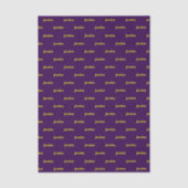 Kleur blok minimalistische aangepaste naam tissuepapier (Voorkant)