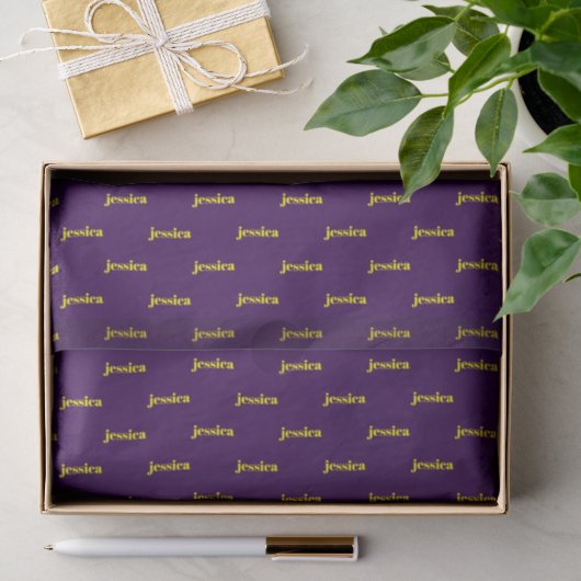 Kleur blok minimalistische aangepaste naam tissuepapier (Geschenk)