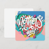 Kleur Blok Moederdag Feestdagenkaart (Voorkant / Achterkant)