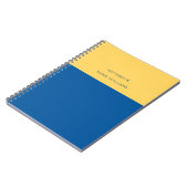 Kleur Blok Naam Blauw Geel Notitieboek (Linkerzijde)