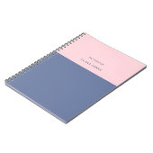 Kleur Blok Naam Grijs Roze Notitieboek (Linkerzijde)
