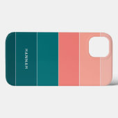 Kleur Blok Naam Groene Zalm Roze Strepen Case-Mate iPhone Case (Achterkant (horizontaal))