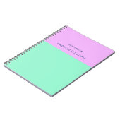 Kleur Blok Naam Pastel Neon Mint en Roze Notitieboek (Linkerzijde)