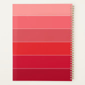 Kleur Blok Naam Rood Roze Strepen Planner (Achterkant)