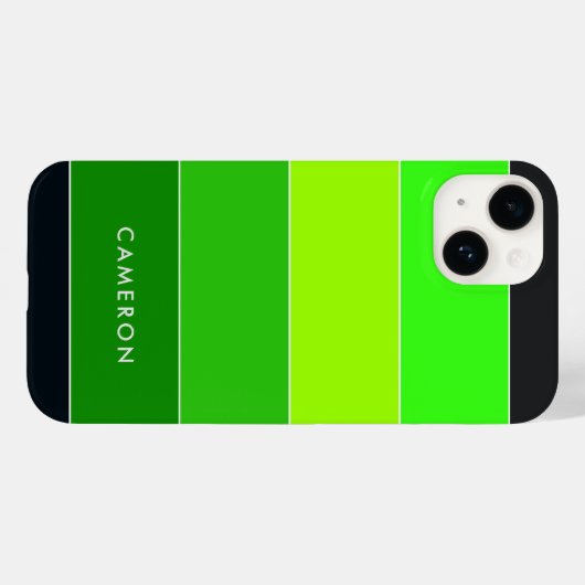 Kleur Blok Naam Strepen Groen Zwart Case-Mate iPhone Case (Achterkant (horizontaal))