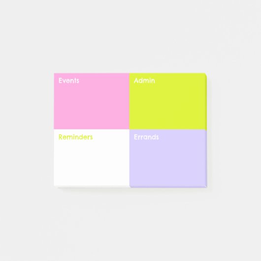 Kleur Blok Post-Its Klein Post-it® Notes (Voorkant)