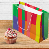 Kleur blok Streep Monogram Naam Regenboog Groot Cadeauzakje