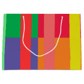 Kleur blok Streep Monogram Naam Regenboog Groot Cadeauzakje (Voorkant)