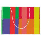 Kleur blok Streep Monogram Naam Regenboog Groot Cadeauzakje (Achterkant)