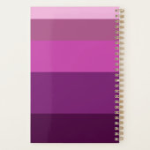 Kleur Blok Stripes Lavendel Roze Pastel Planner (Achterkant)