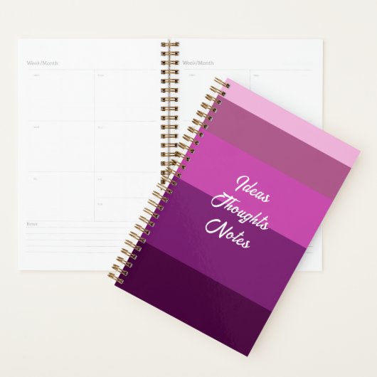 Kleur Blok Stripes Lavendel Roze Pastel Planner (Display)