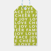 Kleur Blok Typografie Kerst Gift Label Wrap Cadeaulabel (Voorkant)