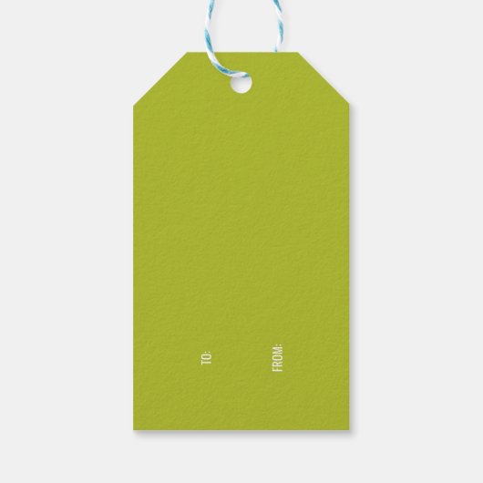 Kleur Blok Typografie Kerst Gift Label Wrap Cadeaulabel (Achterkant)