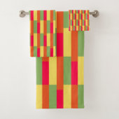 Kleur Blokken 3 rood geel groen Bad Handdoek (Insitu)