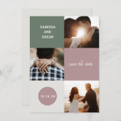 Kleur Blokken Bruiloft Save The Date (Voorkant / Achterkant)