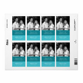 Kleur Blokken Bruiloft Wijn Etiketten (Turquoise) (Full Sheet)