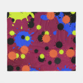 Kleur Bom Patroon Fleece Deken (Voorkant (Horizontaal))