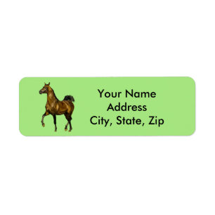 Kleur bruin Arabische paard Etiket