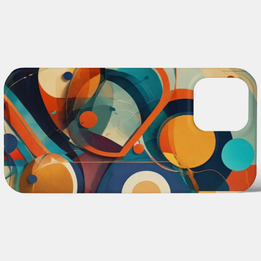 Kleur bruin blauw geel Case-Mate iPhone case (Achterkant (horizontaal))